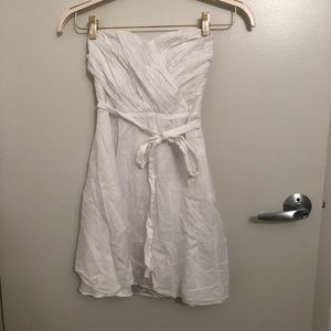 White strapless Express dress with tie size 0
